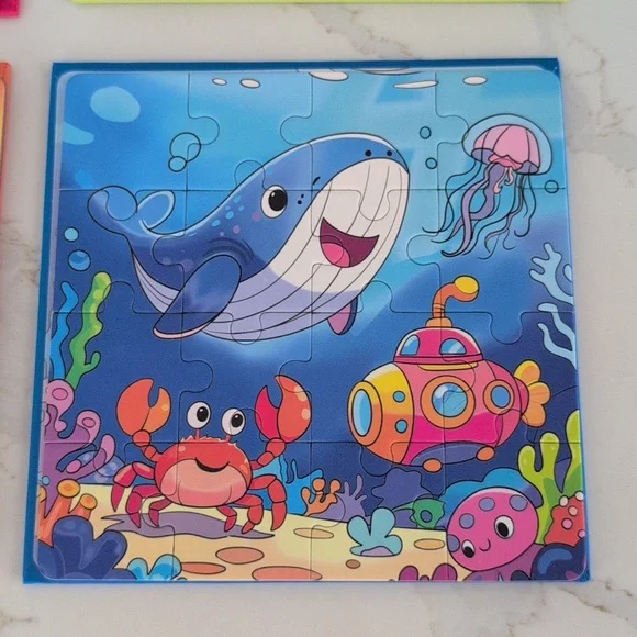 Magnetic Colorful Animal and Vehicle Puzzle Set for Kids (4) - Picture 5 of 6